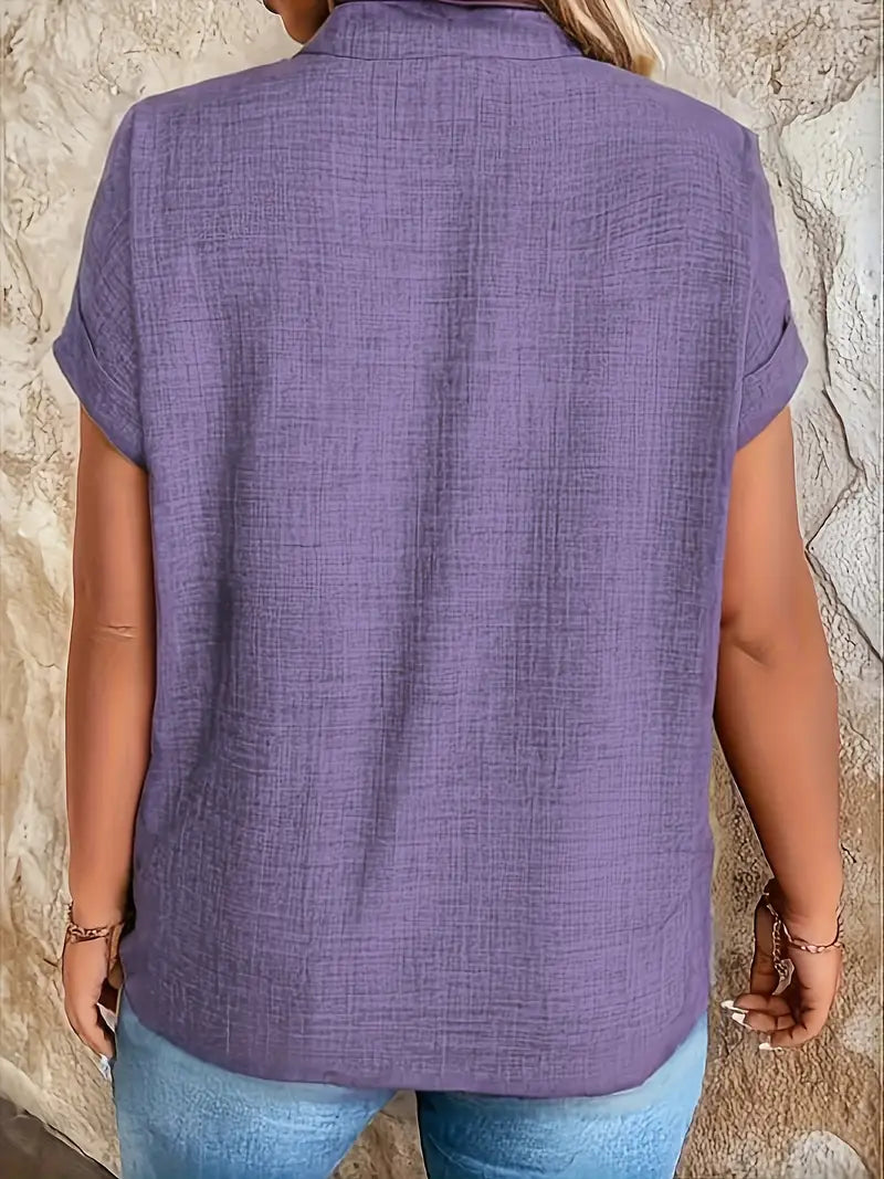 LUNE – Rosabelle Relaxed V-Neck Blouse