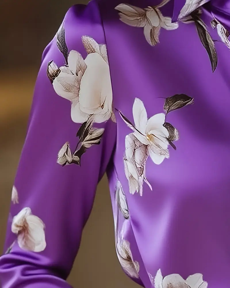 LUNE – Fleur Satin Blouse