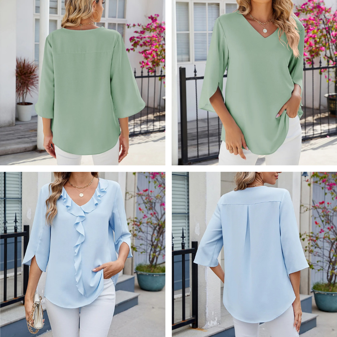 LUNE – Ruffle Whisper Blouse