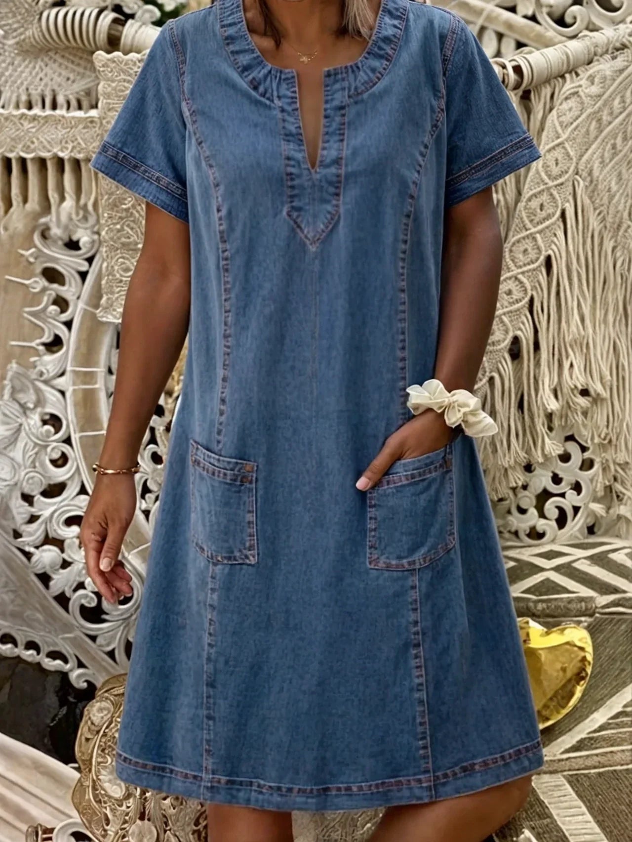 LUNE – Denim Ease Dress