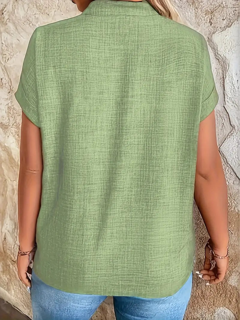 LUNE – Rosabelle Relaxed V-Neck Blouse