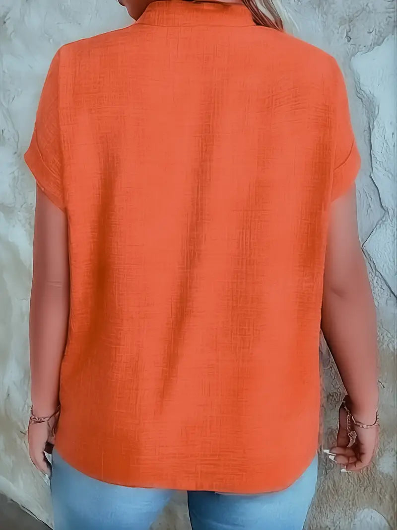 LUNE – Rosabelle Relaxed V-Neck Blouse