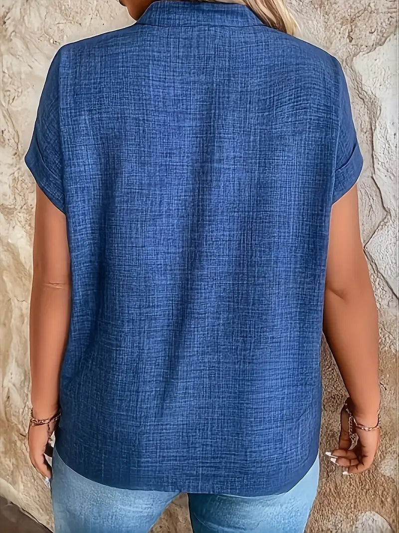 LUNE – Rosabelle Relaxed V-Neck Blouse