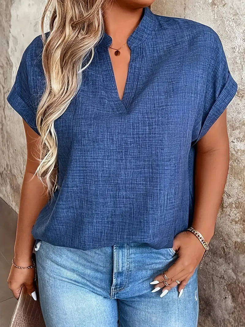 LUNE – Rosabelle Relaxed V-Neck Blouse