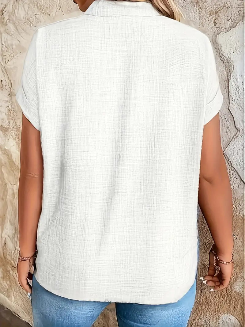 LUNE – Rosabelle Relaxed V-Neck Blouse