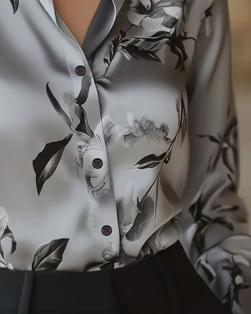 LUNE – Fleur Satin Blouse