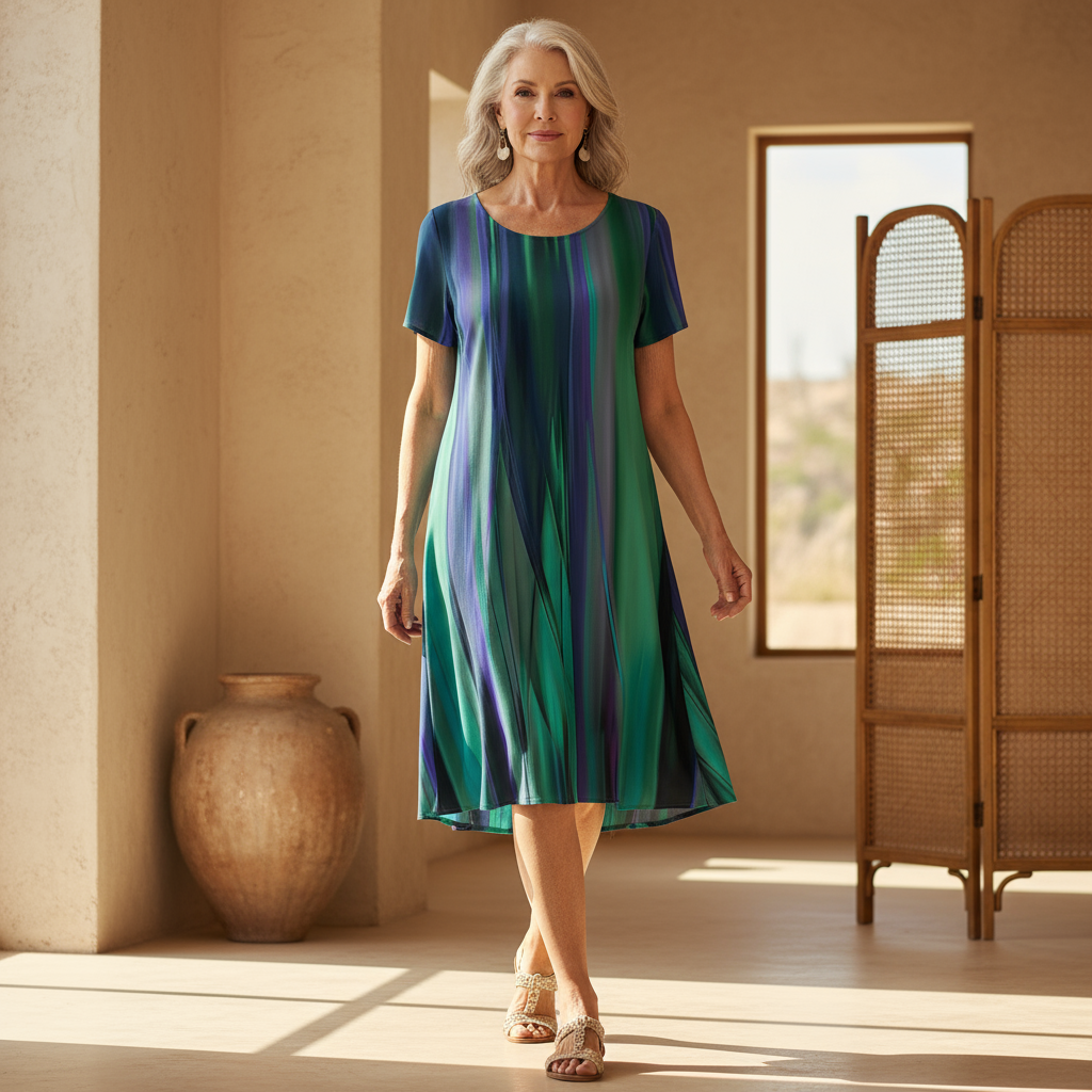 Genna - Casual Boho Gradient Dress